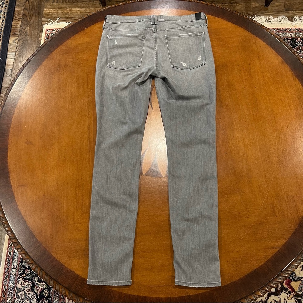 VINCE Dylan Skinny Jean Destructed Dark Gray Wash Size 30 Designer Full Length - Picture 3 of 16